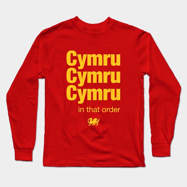 Cymru in that order - Wales football Euro 2020 Long Sleeve T-Shirt by Wales Football Store